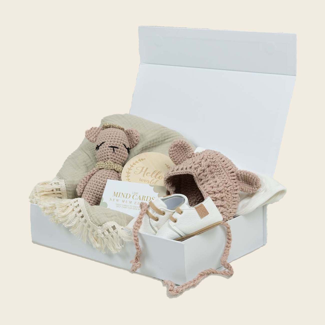 Unisex New Baby and Mummy Hamper | Crochet Bear