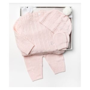 pink knitted set