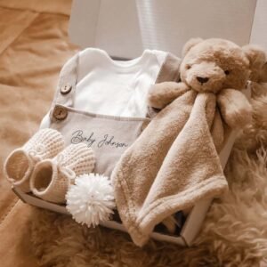 Personalised Romper and Comforter Set - New Baby Hamper Gifts
