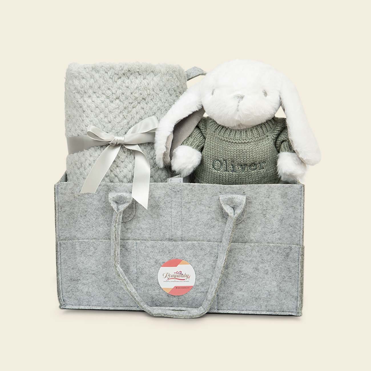 Personalised Unisex Baby Gift Basket | New Baby Essentials