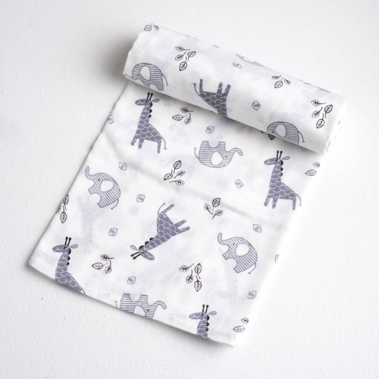 Cotton Muslin Swaddle Blanket | Safari