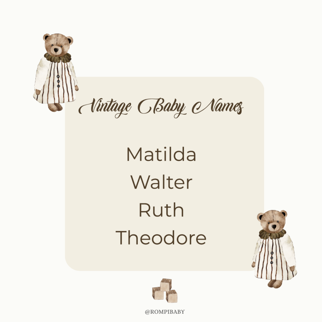 Vintage Baby Names for Girls and Boys