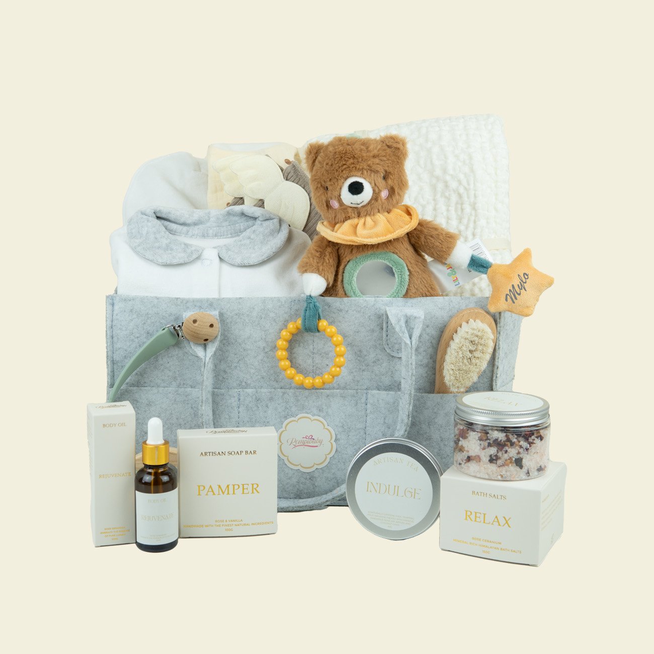 Bear Cuddles – Thoughtful New Baby & New Parents Gift Basket | Rompibaby