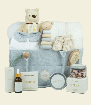 Deluxe Winnie The Pooh Mummy and Baby Gift Basket