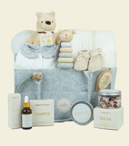 Deluxe Winnie The Pooh Mummy and Baby Gift Basket