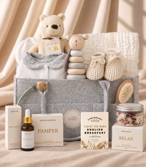 Deluxe Winnie The Pooh Mummy and Baby Gift Basket3