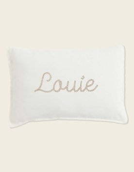 Personalised Nursery Cushion Cover | Washed Linen