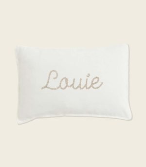 Personalised Nursery Cushion Cover | Washed Linen